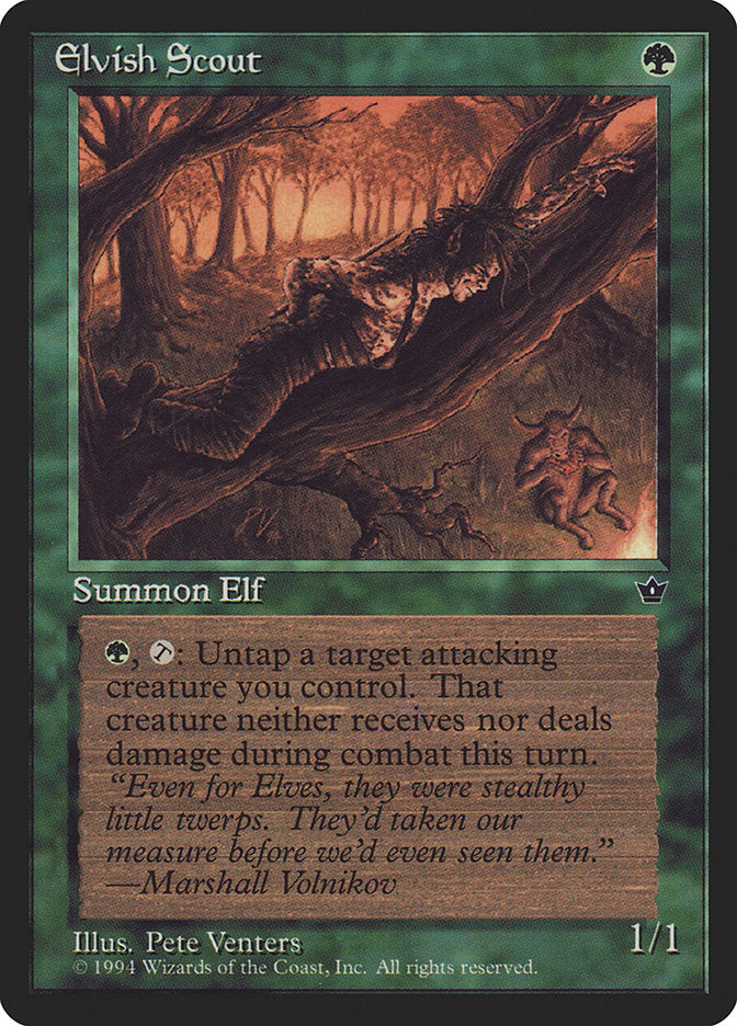Elvish Scout (Pete Venters) [Fallen Empires] | Gate City Games LLC