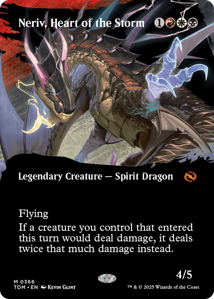 Neriv, Heart of the Storm (Borderless) [Tarkir: Dragonstorm] | Gate City Games LLC