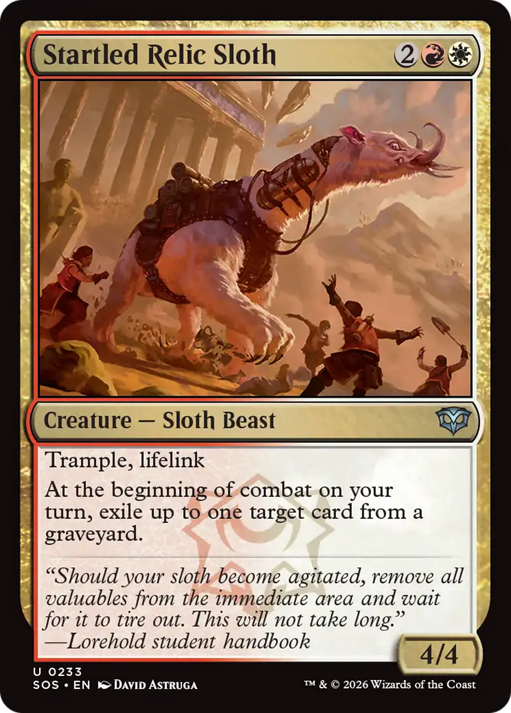 Startled Relic Sloth [Secrets of Strixhaven] | Gate City Games LLC