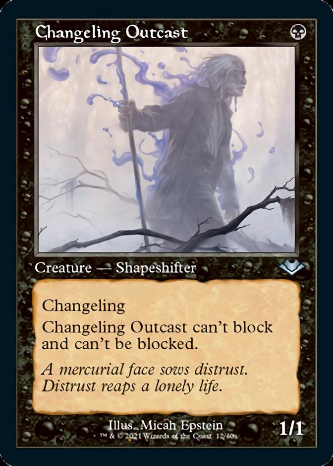 Changeling Outcast (Retro Foil Etched) [Modern Horizons] | Gate City Games LLC