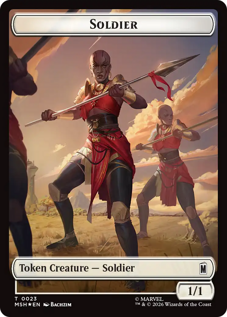 Copy // Soldier Double-Sided Token (Surge Foil) [Marvel Super Heroes Commander Tokens] | Gate City Games LLC