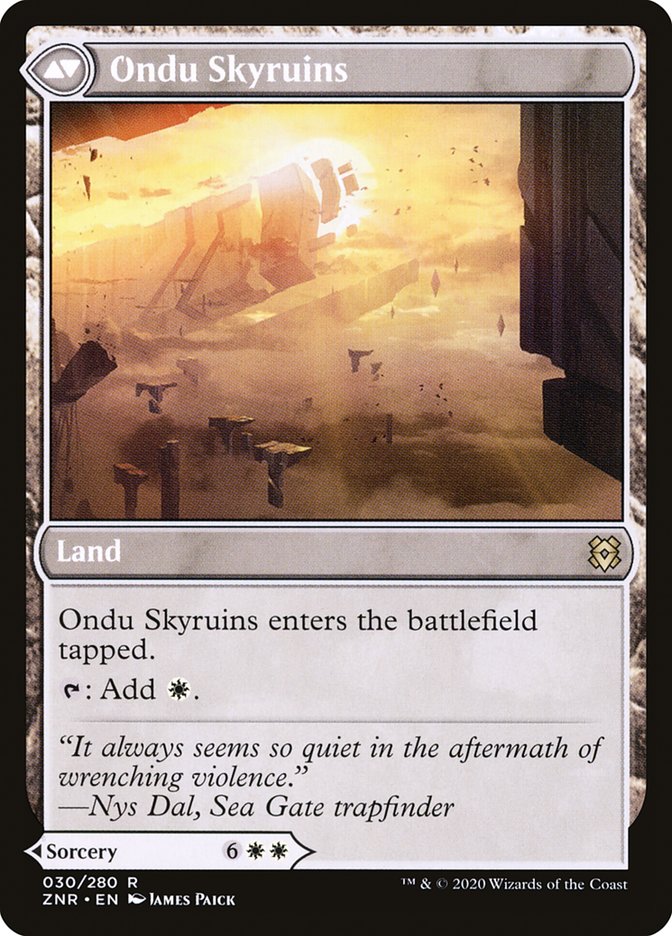 Ondu Inversion // Ondu Skyruins [Zendikar Rising] | Gate City Games LLC
