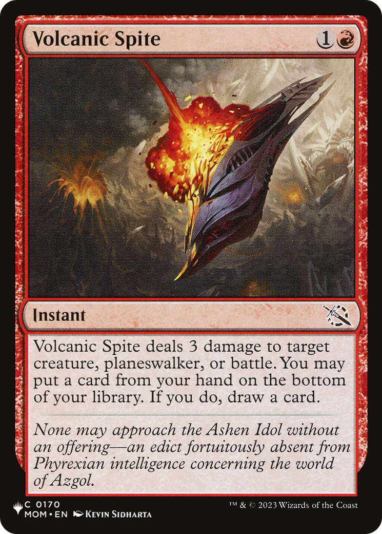 Volcanic Spite [The List] | Gate City Games LLC