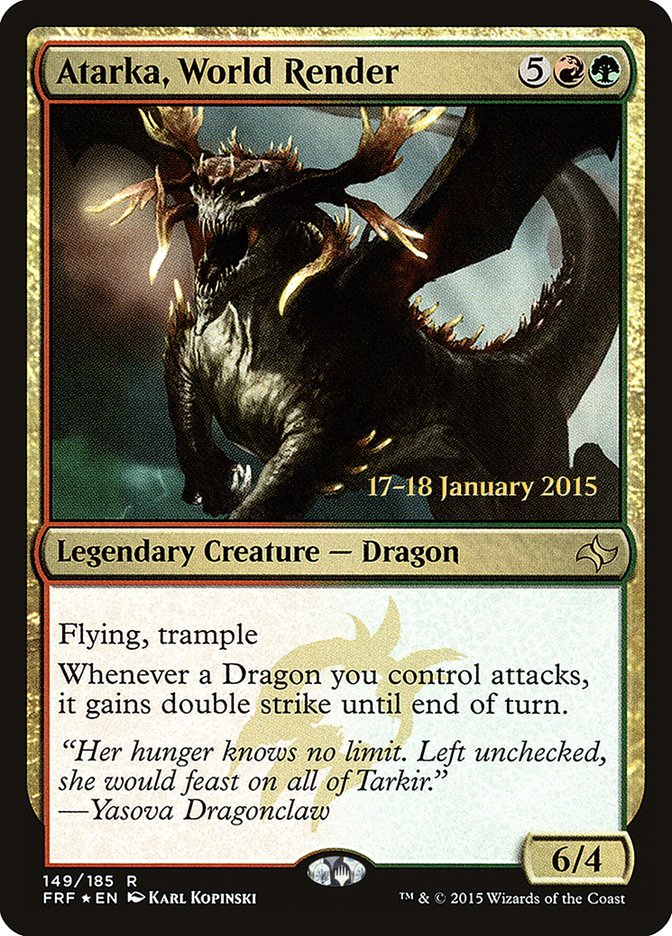 Atarka, World Render [Fate Reforged Prerelease Promos] | Gate City Games LLC