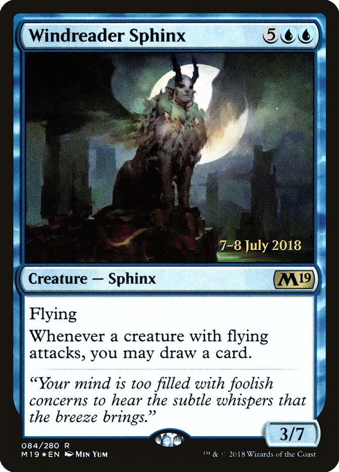 Windreader Sphinx [Core Set 2019 Prerelease Promos] | Gate City Games LLC