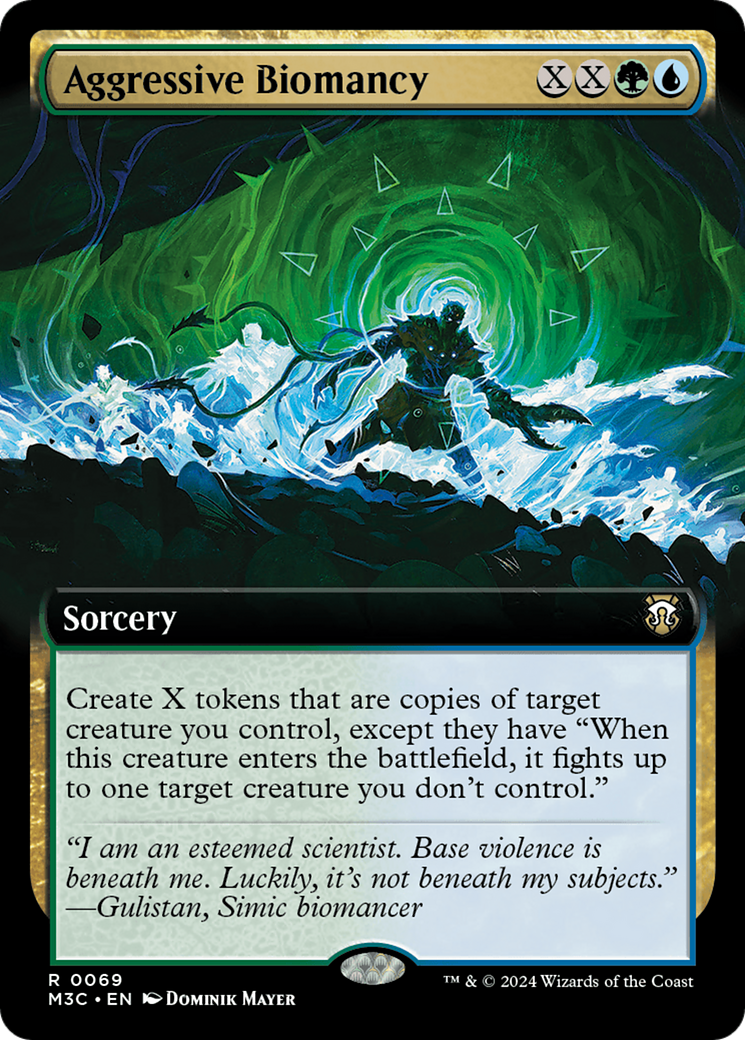 Aggressive Biomancy (Extended Art) (Ripple Foil) [Modern Horizons 3 Commander] | Gate City Games LLC