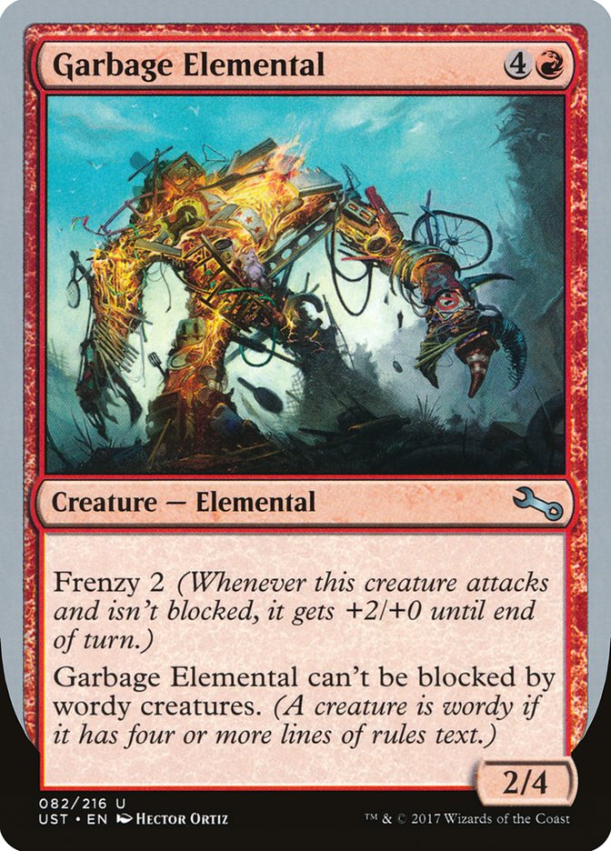 Garbage Elemental (2/4 Creature) [Unstable] | Gate City Games LLC