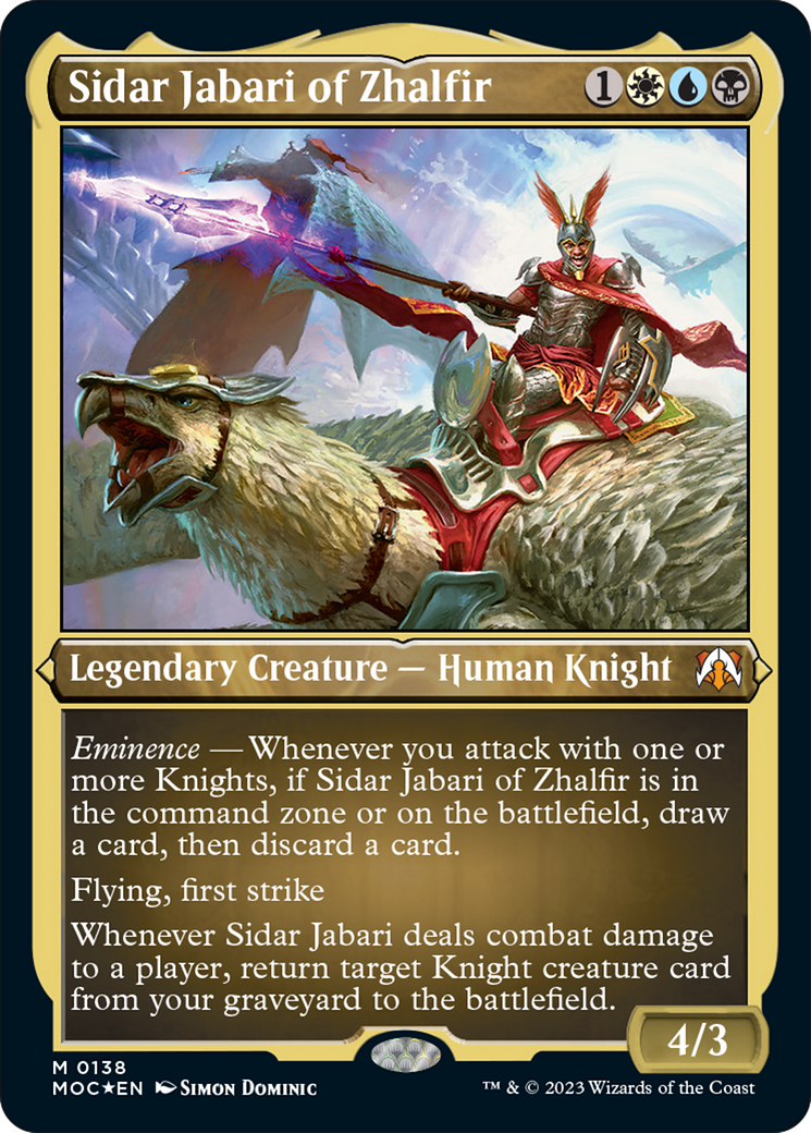 Sidar Jabari of Zhalfir (Display Commander) [March of the Machine Commander] | Gate City Games LLC