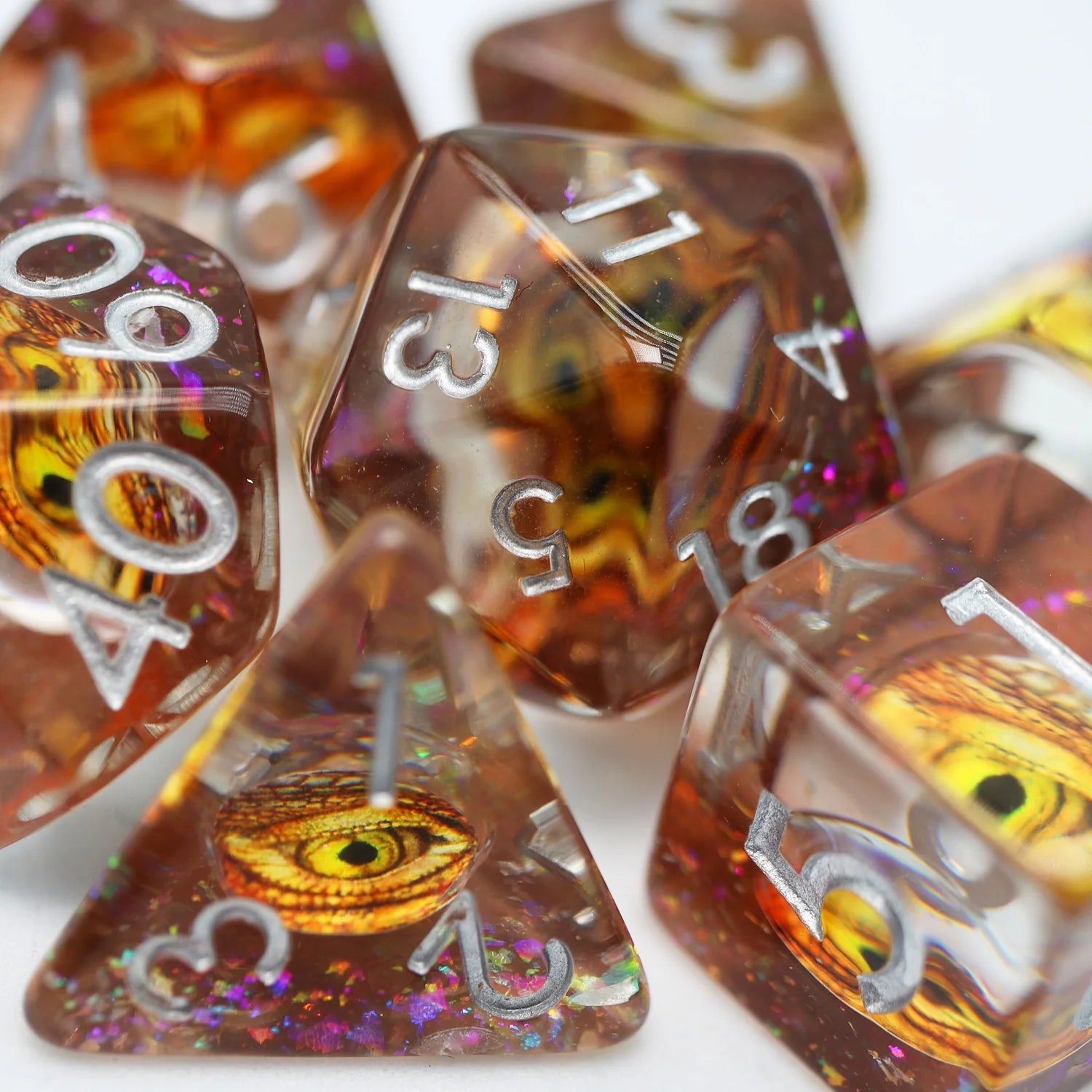 Golden Dragon Eye Dice Set | Gate City Games LLC