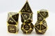 Chained Dragon: Gold Void - Metal RPG Dice Set | Gate City Games LLC