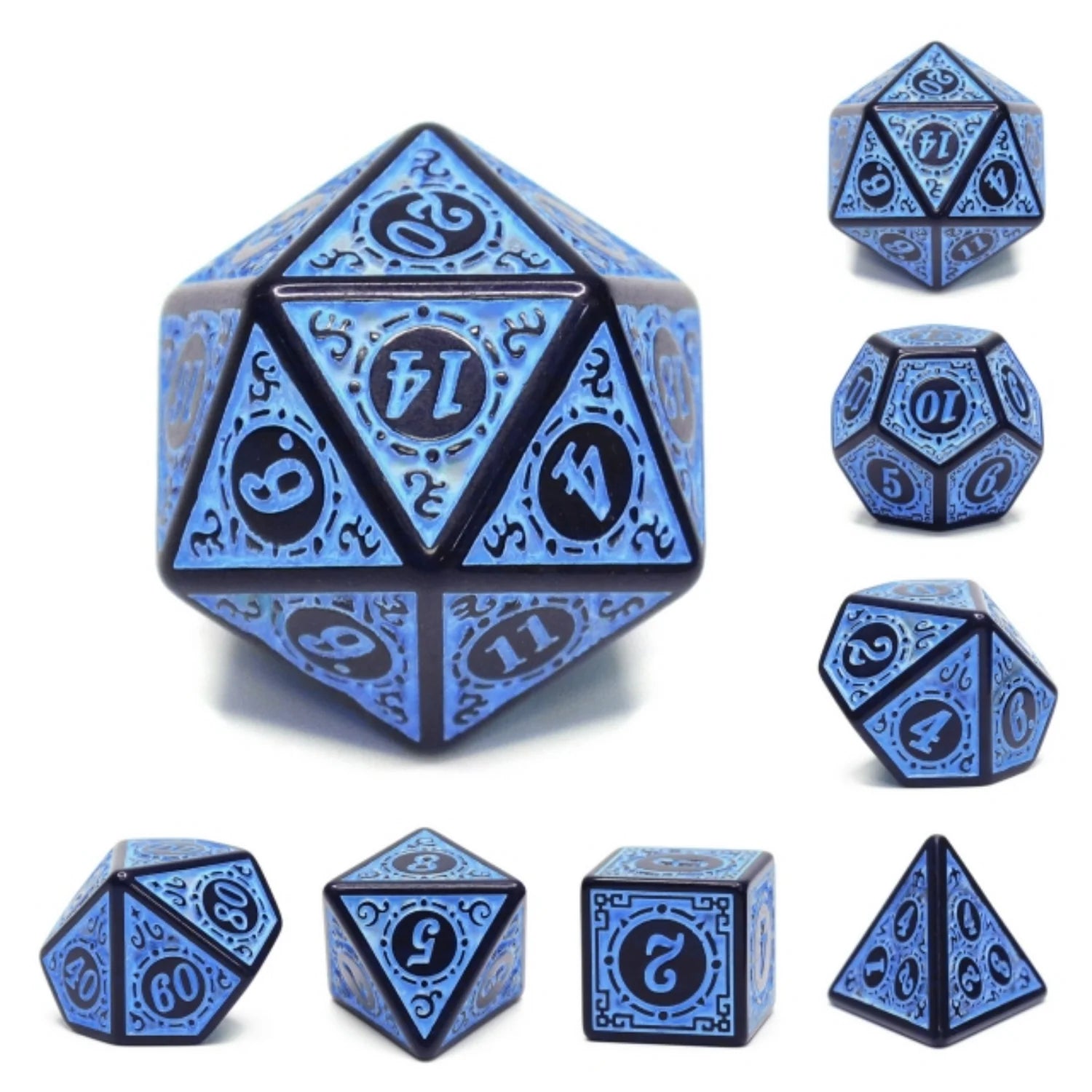 Magic Flame - Blue Dice Set | Gate City Games LLC