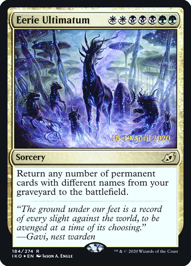 Eerie Ultimatum [Ikoria: Lair of Behemoths Prerelease Promos] | Gate City Games LLC