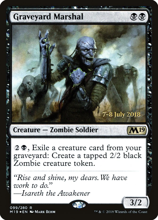 Graveyard Marshal [Core Set 2019 Prerelease Promos] | Gate City Games LLC