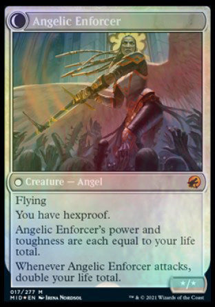 Enduring Angel // Angelic Enforcer [Innistrad: Midnight Hunt Prerelease Promos] | Gate City Games LLC