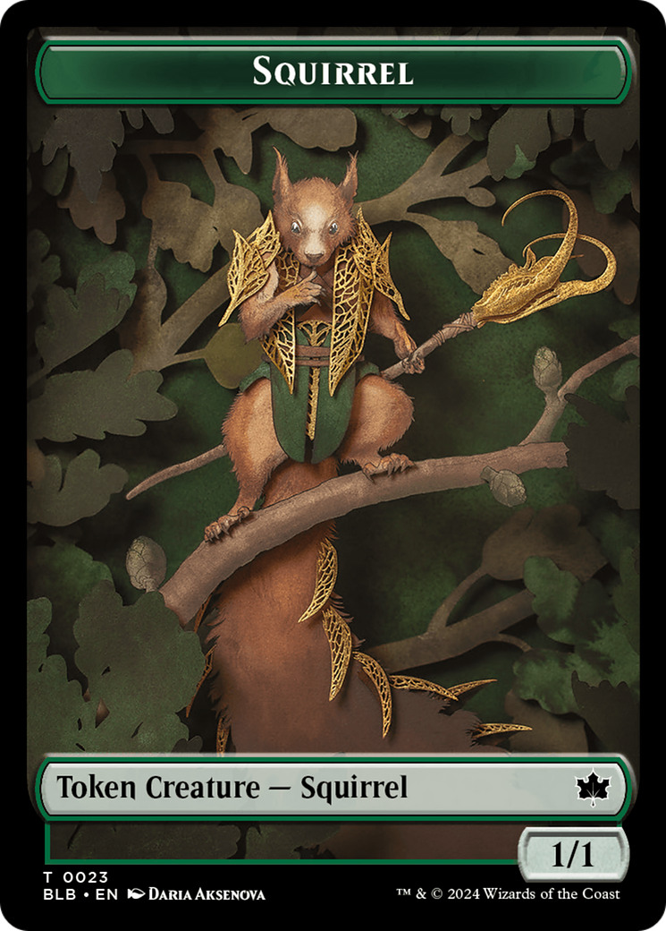 Squirrel Token [Bloomburrow Tokens] | Gate City Games LLC