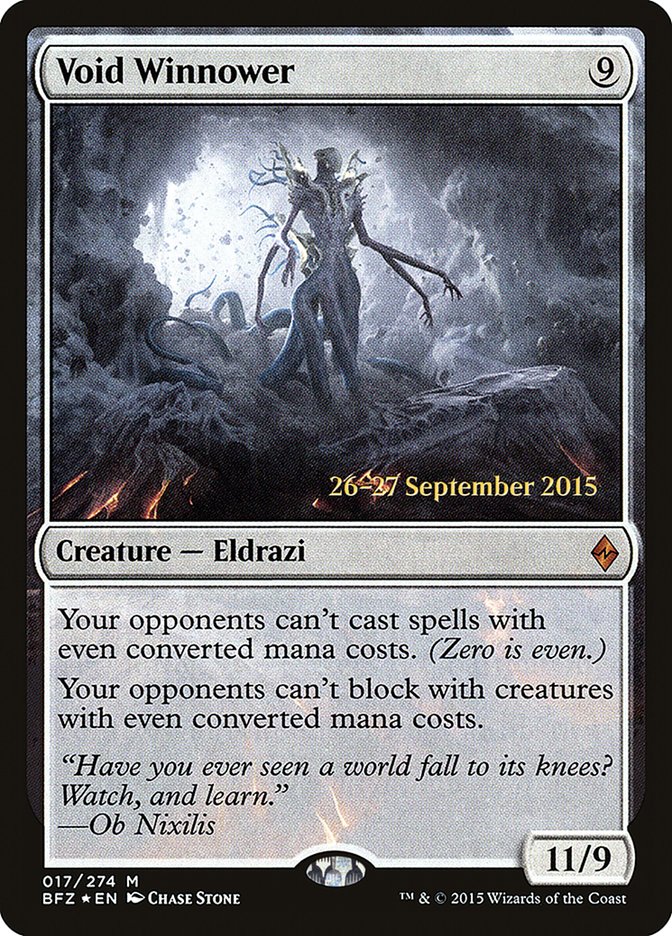 Void Winnower [Battle for Zendikar Prerelease Promos] | Gate City Games LLC