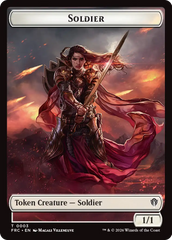Soldier // Shark Double-Sided Token [Reality Fracture Commander Tokens] | Gate City Games LLC