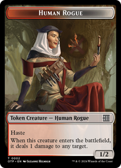 Human Rogue // Plot Double-Sided Token [Outlaws of Thunder Junction: Breaking News Tokens] | Gate City Games LLC