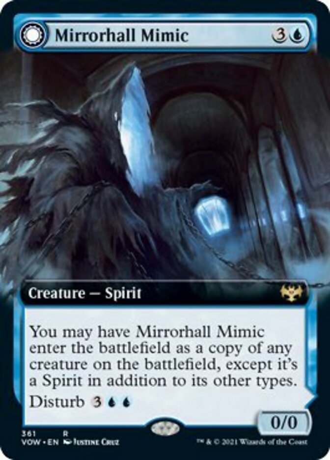 Mirrorhall Mimic // Ghastly Mimicry (Extended Art) [Innistrad: Crimson Vow] | Gate City Games LLC