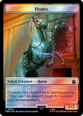 Horse // Alien Salamander Double-Sided Token (Surge Foil) [Doctor Who Tokens] | Gate City Games LLC