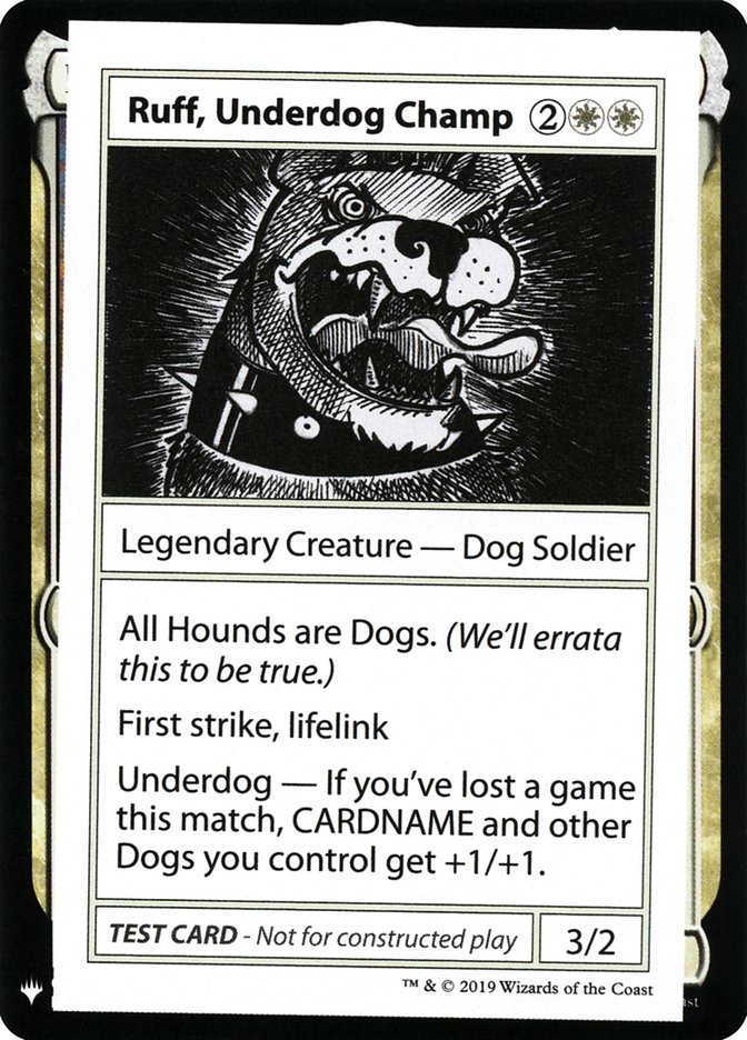 Ruff, Underdog Champ [Mystery Booster Playtest Cards] | Gate City Games LLC