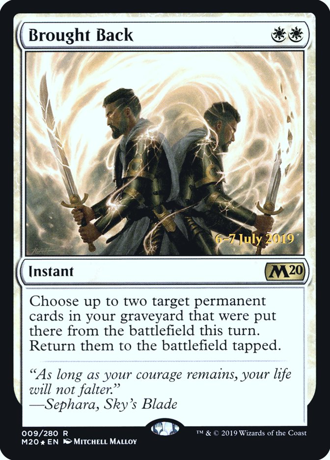 Brought Back [Core Set 2020 Prerelease Promos] | Gate City Games LLC