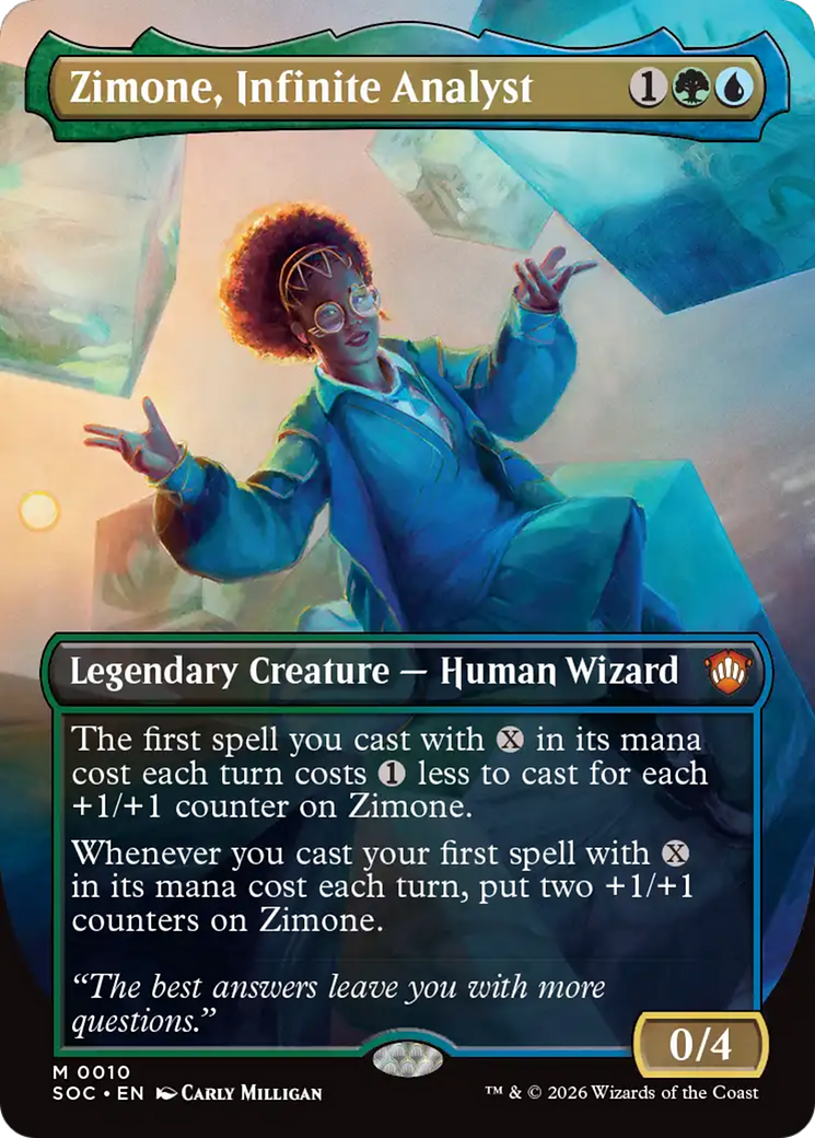 Zimone, Infinite Analyst (Borderless) [Secrets of Strixhaven Commander] | Gate City Games LLC
