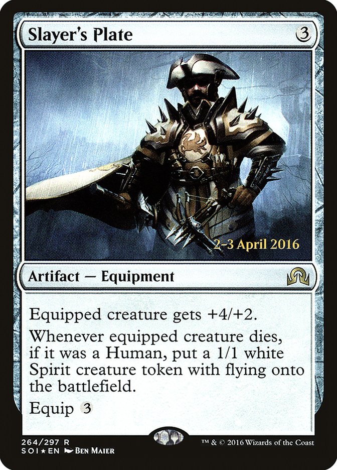 Slayer's Plate [Shadows over Innistrad Prerelease Promos] | Gate City Games LLC