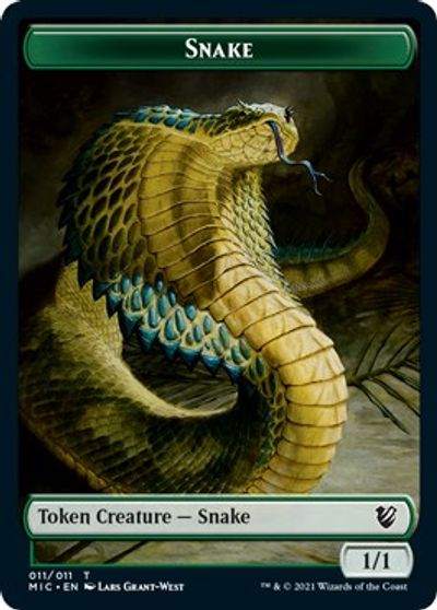 Spirit // Snake Double-Sided Token [Innistrad: Midnight Hunt Commander Tokens] | Gate City Games LLC