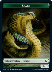 Spirit // Snake Double-Sided Token [Innistrad: Midnight Hunt Commander Tokens] | Gate City Games LLC