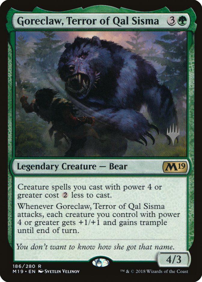 Goreclaw, Terror of Qal Sisma (Promo Pack) [Core Set 2019 Promos] | Gate City Games LLC