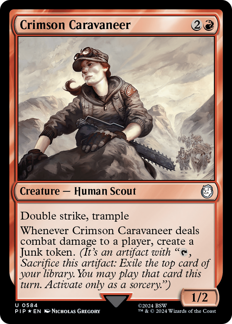 Crimson Caravaneer (Surge Foil) [Fallout] | Gate City Games LLC