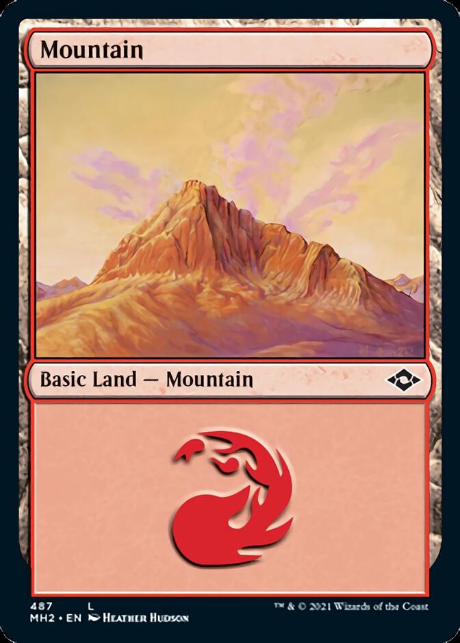 Mountain (487) (Foil Etched) [Modern Horizons 2] | Gate City Games LLC