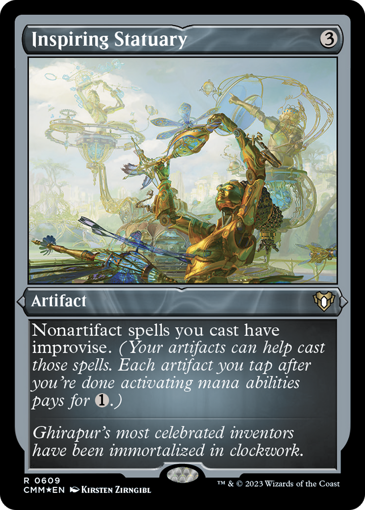 Inspiring Statuary (Foil Etched) [Commander Masters] | Gate City Games LLC