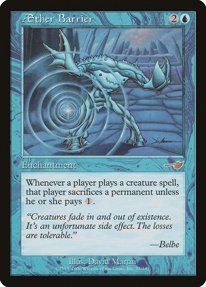 Aether Barrier [Nemesis] | Gate City Games LLC