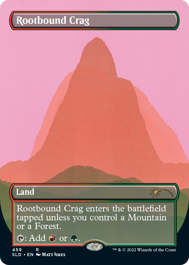 Rootbound Crag (Borderless) [Secret Lair Drop Series] | Gate City Games LLC