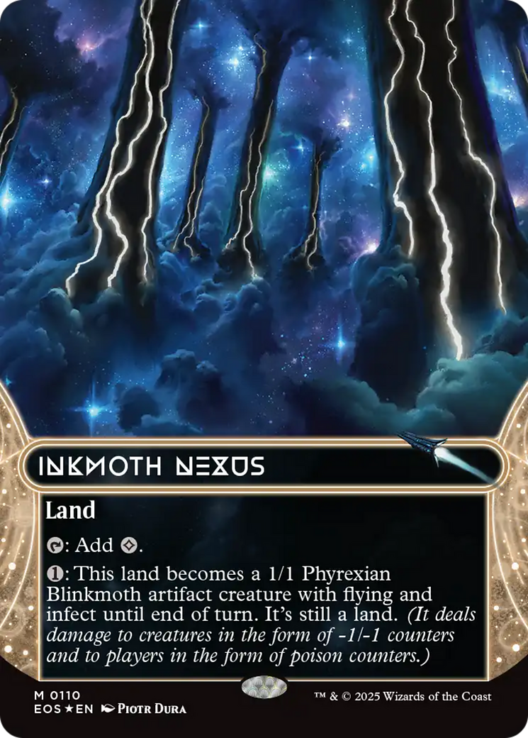 Inkmoth Nexus (0110) (Borderless) (Galaxy Foil) [Edge of Eternities: Stellar Sights] | Gate City Games LLC