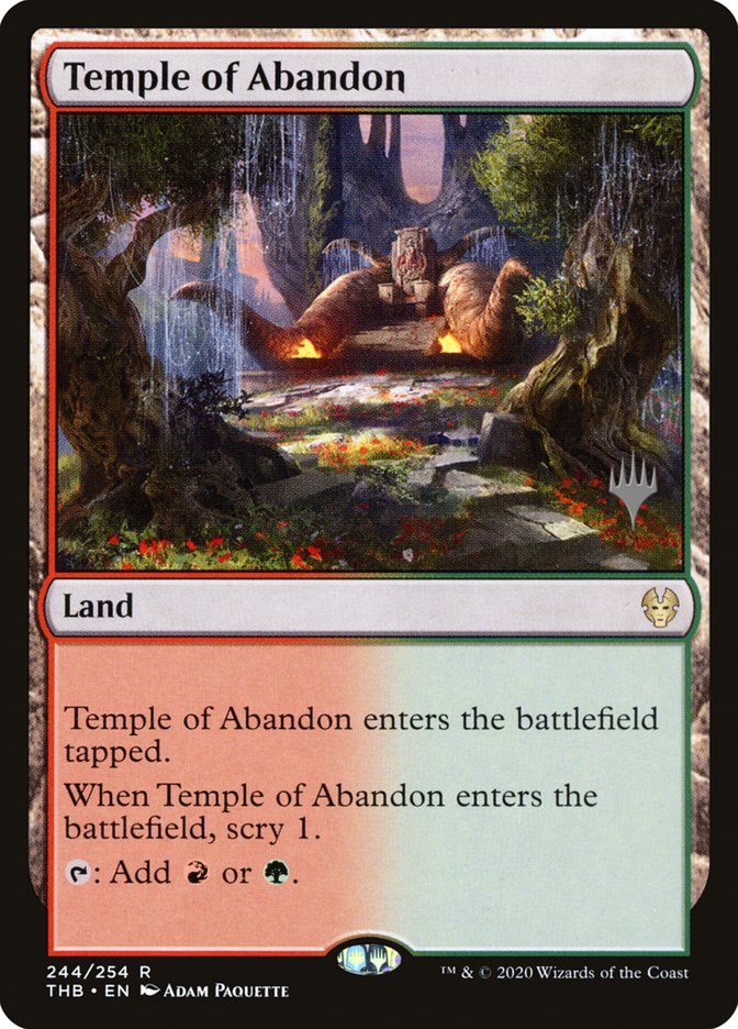 Temple of Abandon (Promo Pack) [Theros Beyond Death Promos] | Gate City Games LLC