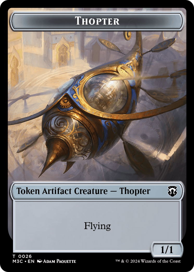 Aetherborn (Ripple Foil) // Thopter Double-Sided Token [Modern Horizons 3 Commander Tokens] | Gate City Games LLC