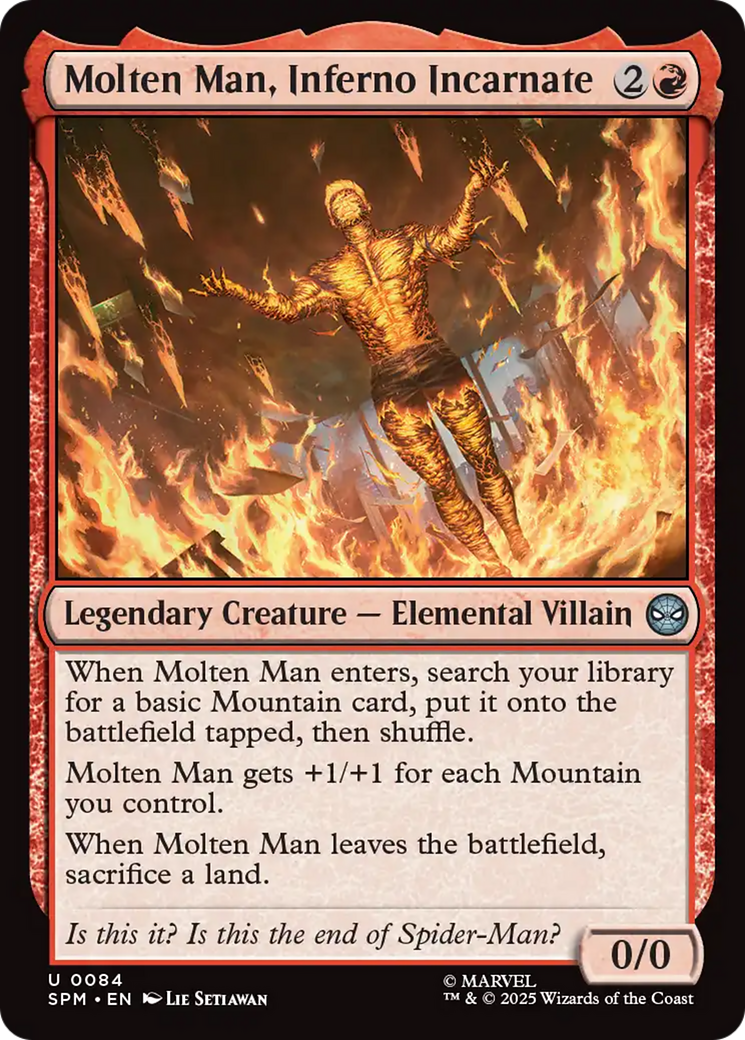 Molten Man, Inferno Incarnate [Marvel's Spider-Man] | Gate City Games LLC