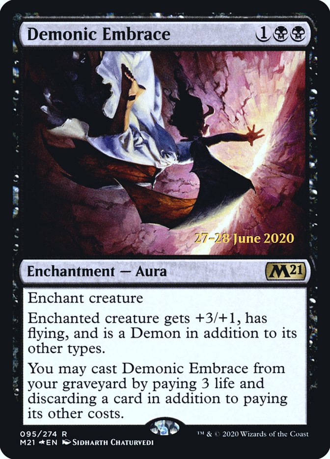 Demonic Embrace [Core Set 2021 Prerelease Promos] | Gate City Games LLC
