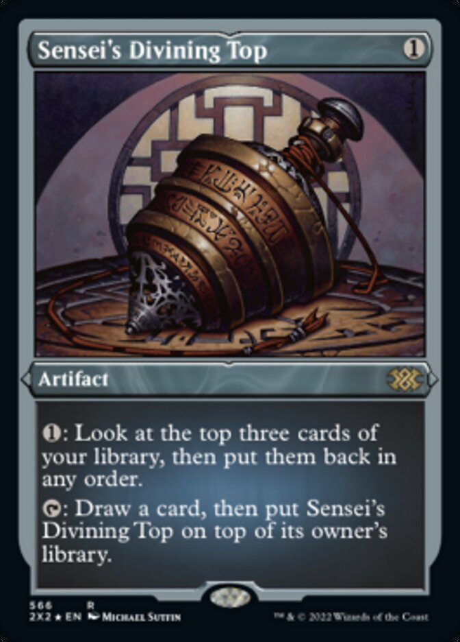 Sensei's Divining Top (Foil Etched) [Double Masters 2022] | Gate City Games LLC