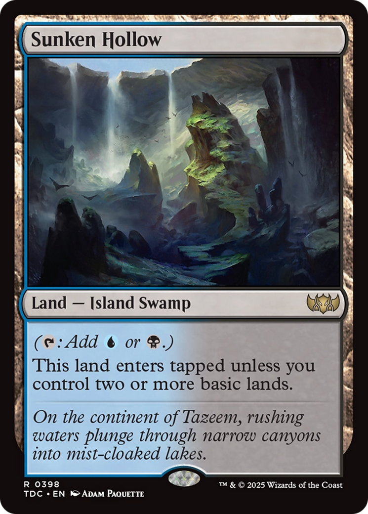 Sunken Hollow [Tarkir: Dragonstorm Commander] | Gate City Games LLC