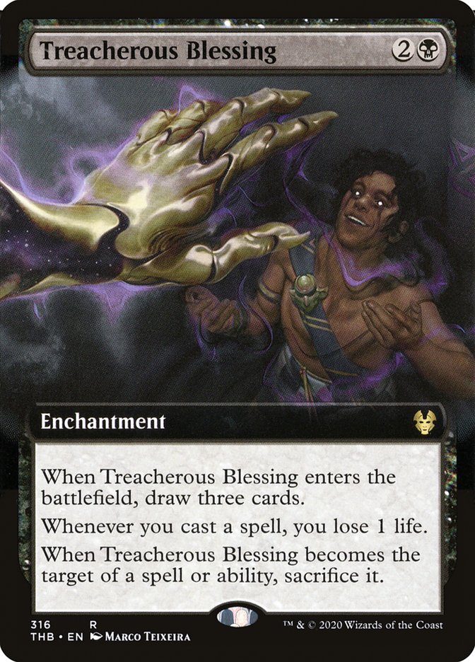 Treacherous Blessing (Extended Art) [Theros Beyond Death] | Gate City Games LLC