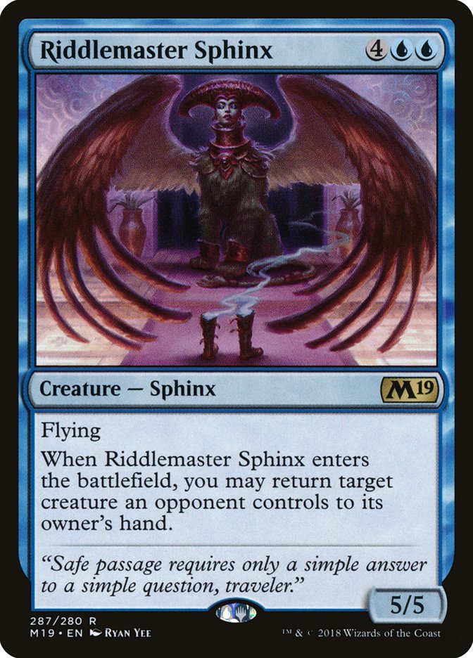 Riddlemaster Sphinx [Core Set 2019] | Gate City Games LLC