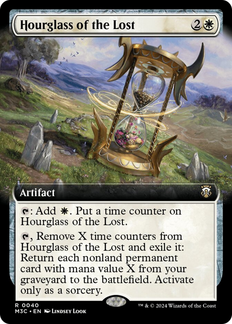 Hourglass of the Lost (Extended Art) (Ripple Foil) [Modern Horizons 3 Commander] | Gate City Games LLC