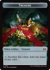 Treasure // Zombie Druid Double-Sided Token [Tarkir: Dragonstorm Tokens] | Gate City Games LLC