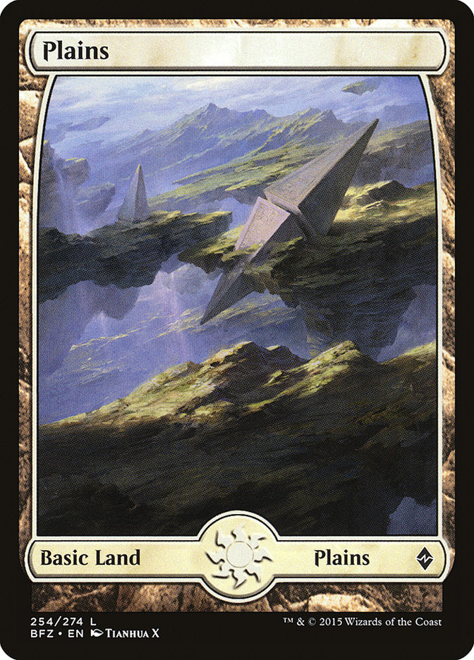 Plains (254) (Full Art) [Battle for Zendikar] | Gate City Games LLC