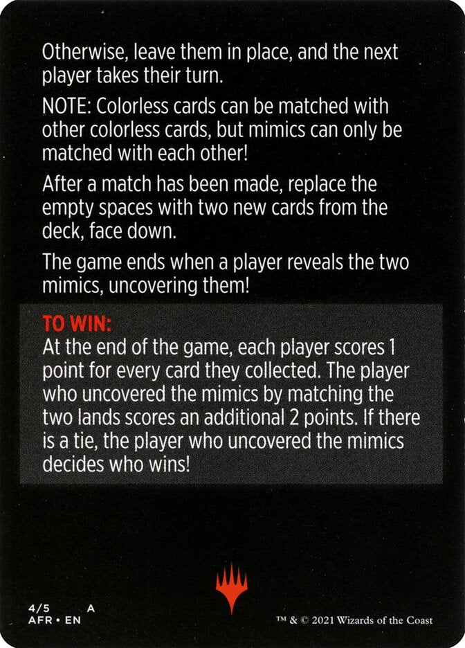 Mimic Match (Magic Minigame) [Dungeons & Dragons: Adventures in the Forgotten Realms Minigame] | Gate City Games LLC