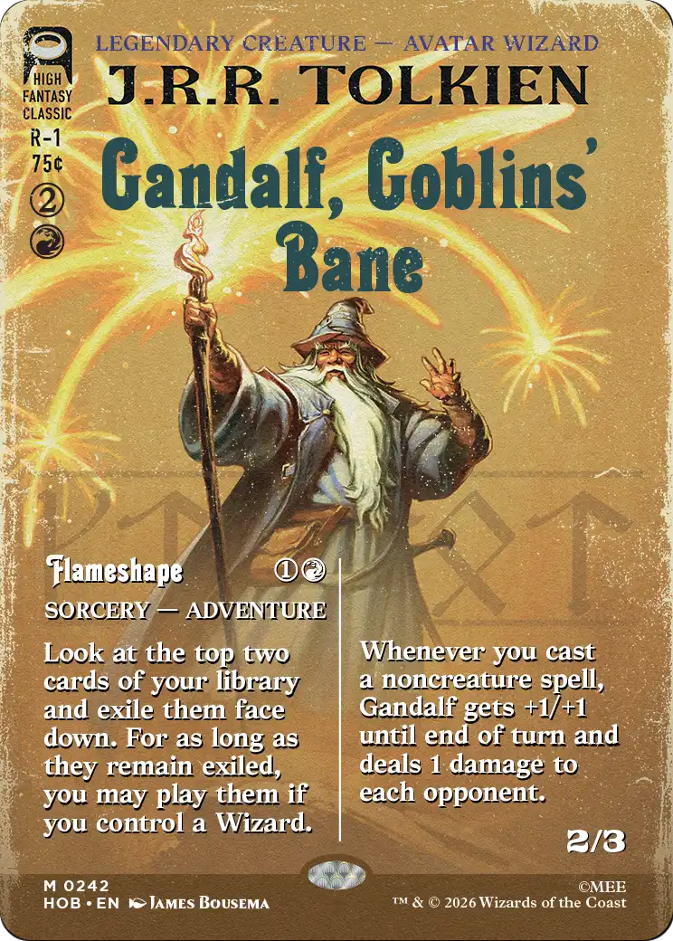 Gandalf, Goblins' Bane (Borderless) [The Hobbit] | Gate City Games LLC